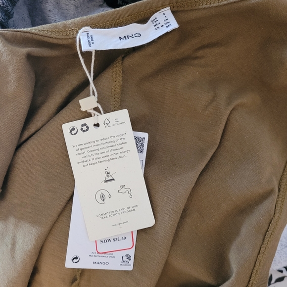 Olive Dress with Side Wrap - Picture 3 of 3